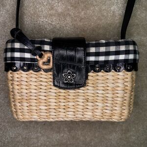 Brighton Black and Tan Woven Women's Bag